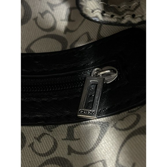 Guess Vintage Hobo Sequin Metal Logo Shoulder Bag Faux  Ostrich Leather  Y2K - Picture 11 of 13